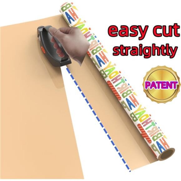 2 Pack Wrapping Paper Cutter with 3 Replaceable Blade Sets for Gift - Picture 3 of 7